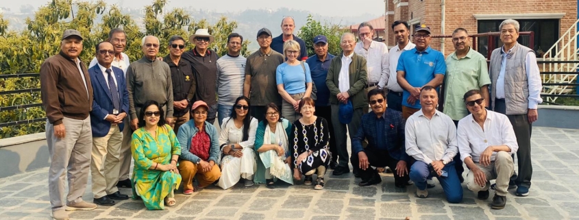 Rotary Club of Patan members and hosts during their visit to Olgapuri Village