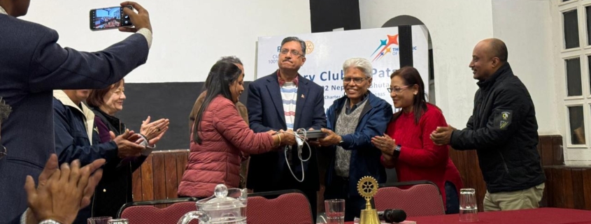 Representatives at the portable echocardiography device handover to Nepal Heart Foundation