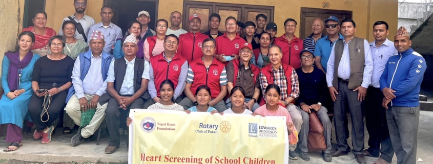 Health team and Rotary participants during the western Nepal school heart-screening mission