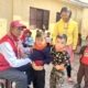 Rotary and medical team members with children during the Sindhupalchowk heart-screening programme