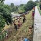 Volunteers carrying out the joint tree plantation on the Bungamati hillside